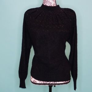 Vintage 80’s Angora Mock Turtleneck Sweater